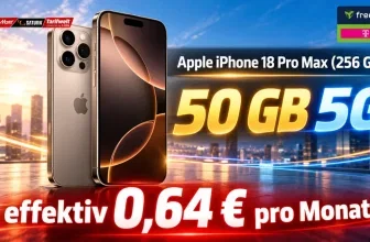 Apple iPhone 18 Pro Max mit 256 GB im Mobilfunk-Bundle mit zwei freenet-Allnet-Flats