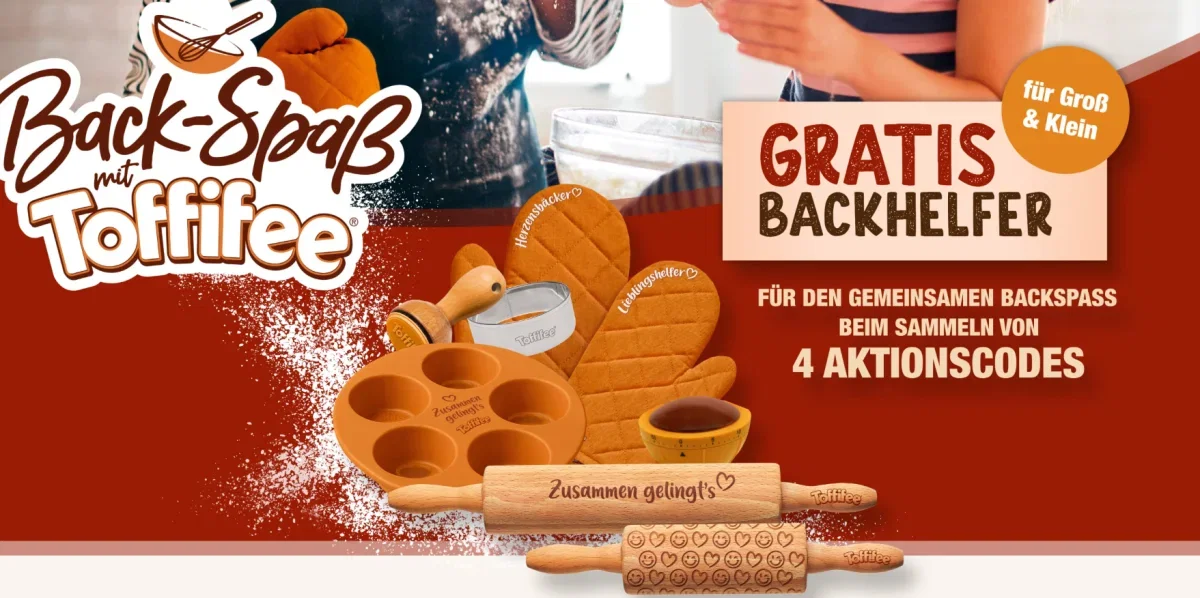 Toffifee Backspaß Aktion 2026 mit kostenlosen Backhelfern zum Sammeln