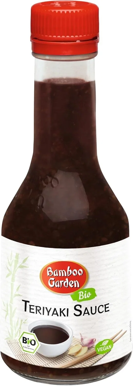 4x Bamboo Garden Bio Teriyaki Sauce Glasflasche