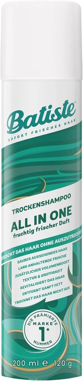 Batiste Trockenshampoo All In One mit fruchtigem Duft und volumenverstärkender Wirkung