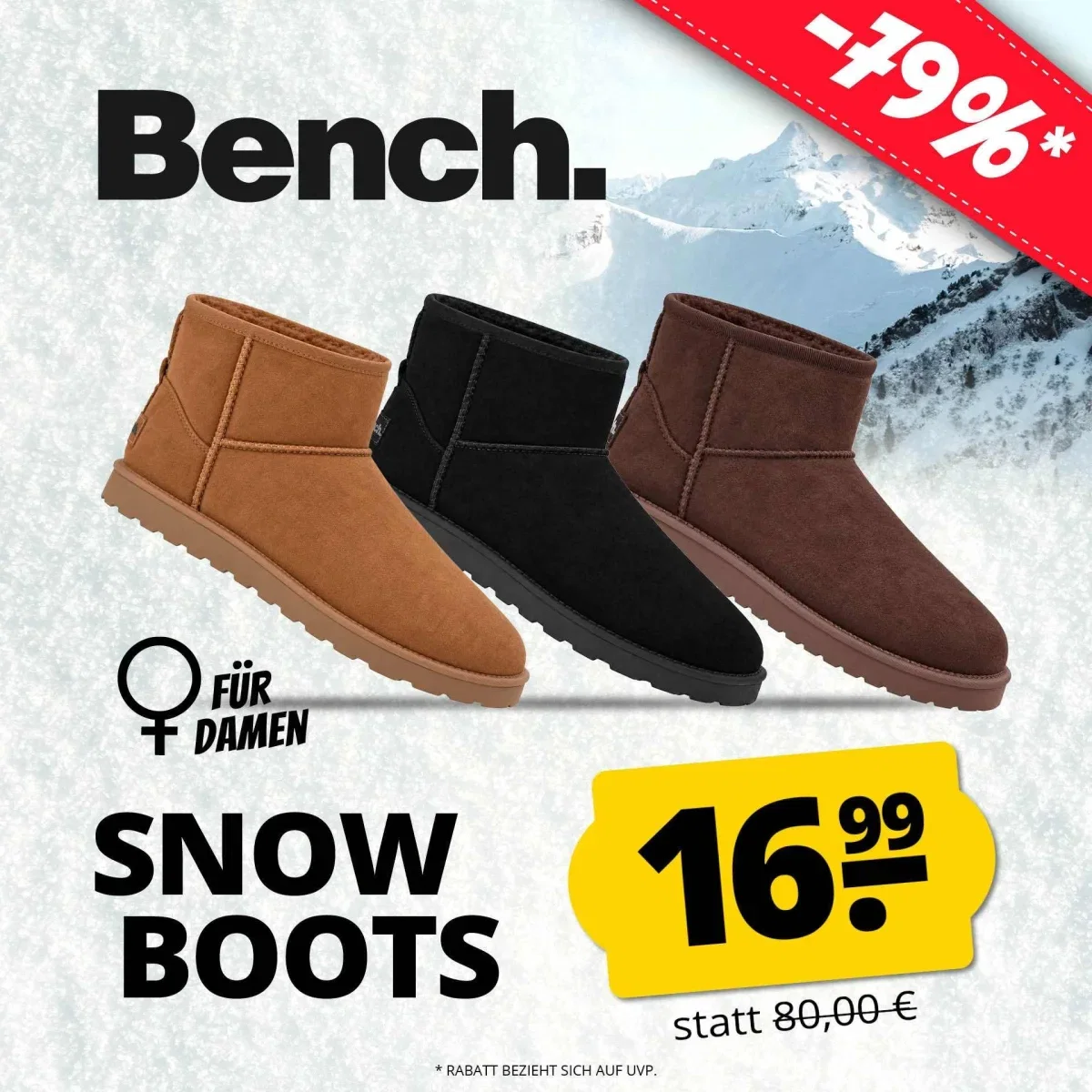 Bench Lenta Lined Snow Boots Damen Winterboots (3 Farben, Gr. 36 bis 40)