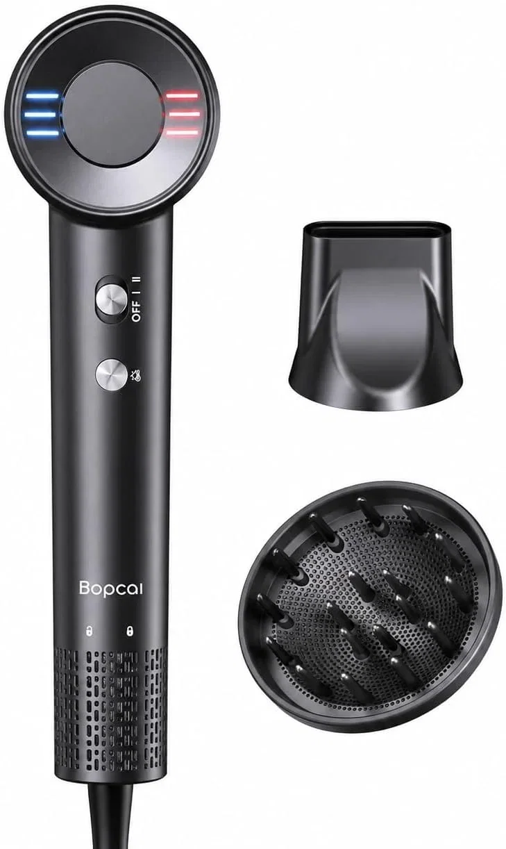 Bopcal Ionen Haartrockner mit Diffusor (170000 U/min)