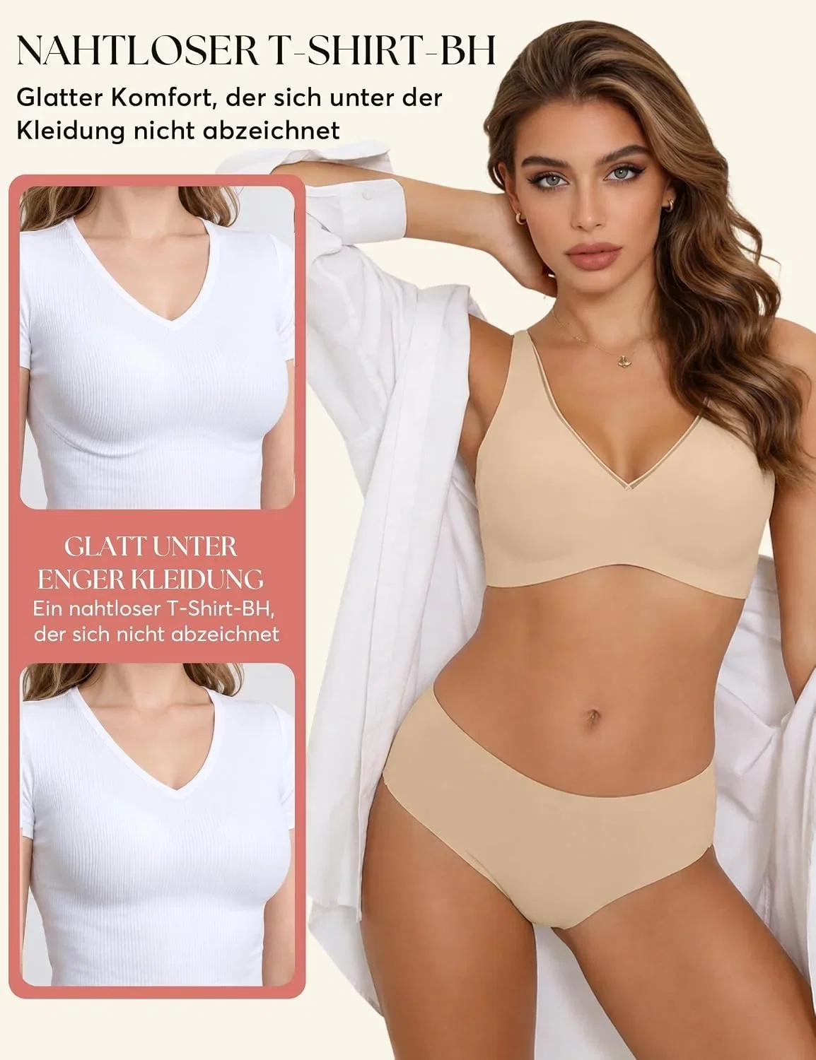 Bresdk BH Damen ohne Bügel Jelly Bra