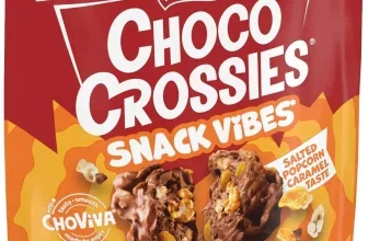 CHOCO CROSSIES Snack Vibes Salted Popcorn Caramel Taste mit ChoViva, 100 g