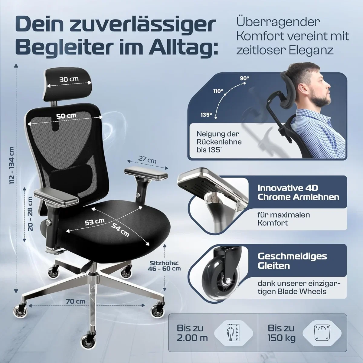 CLOUVOU CleverSeat Bürostuhl