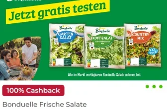 Bonduelle Salat zur Gratis-Testen-Aktion mit Scondoo