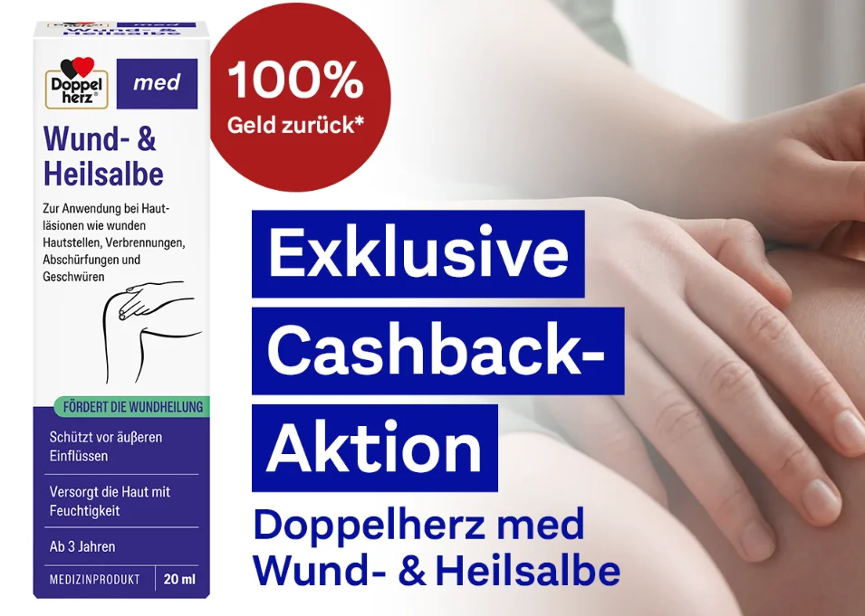 Doppelherz med Wund- & Heilsalbe gratis testen – bis zu 4,99 € zurück