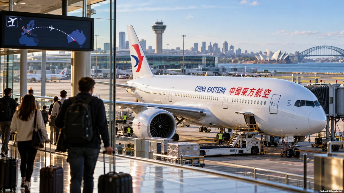 China Eastern Australien-Flüge ab 769 € inklusive 2×23 kg Gepäck