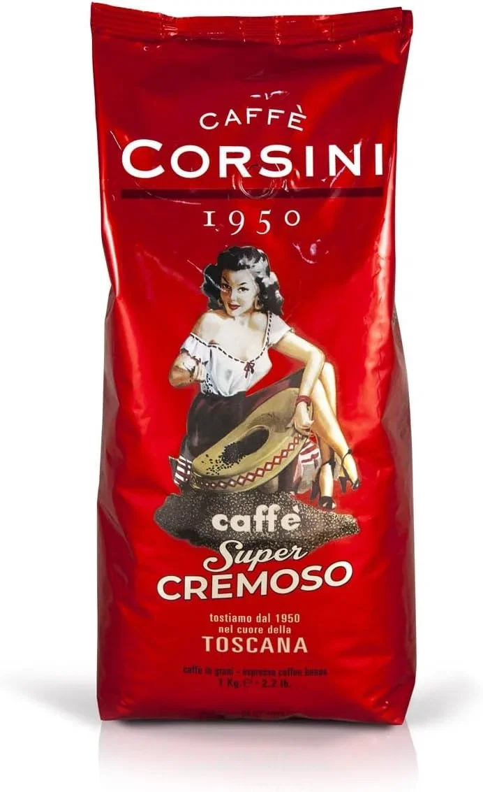 Corsini Caffe Super Cremoso in Grani italienischen Espresso Bohnen (1 KG)