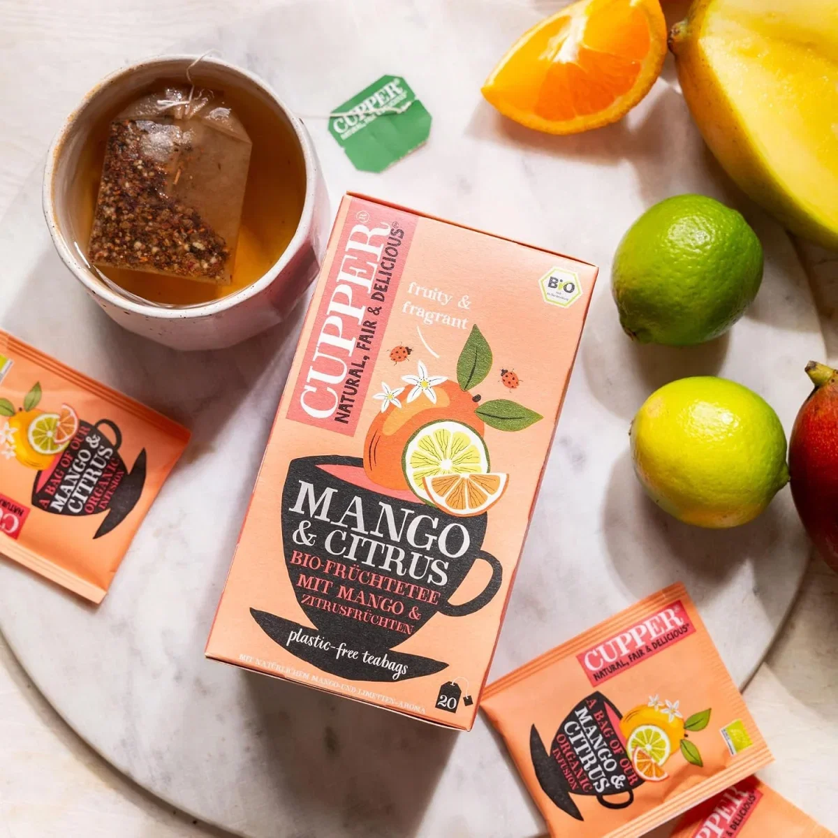 Cupper Bio Früchtetee Mango Citrus Mango & Zitrus 20 Teebeutel