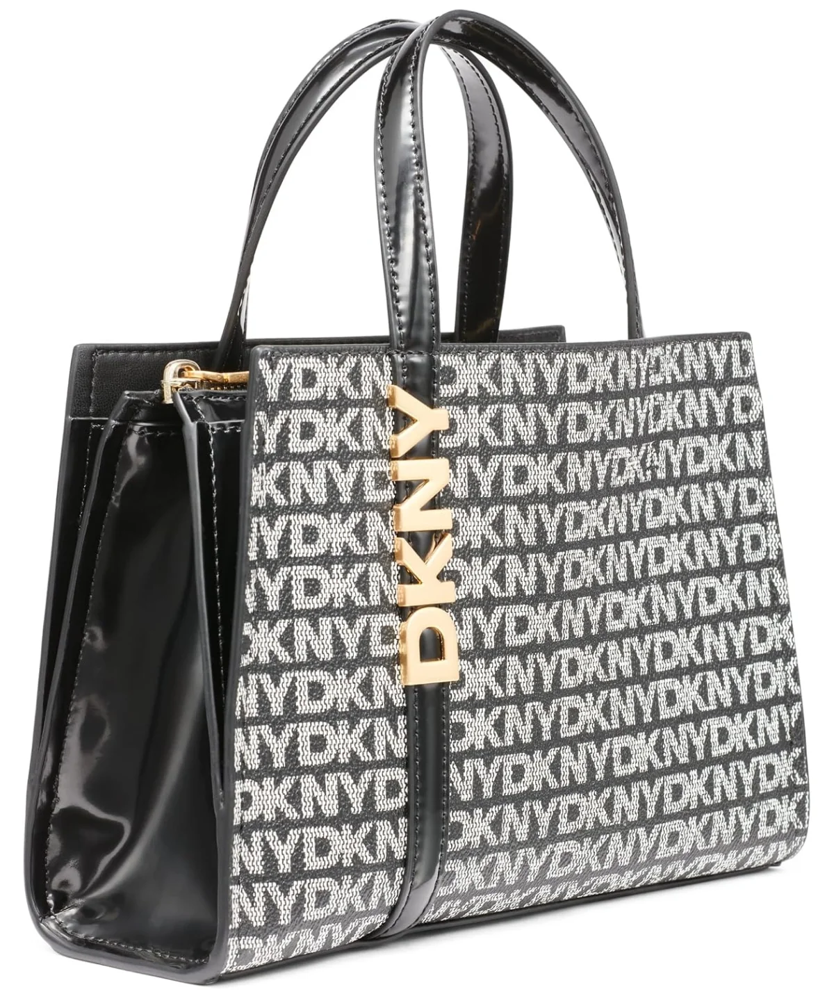 DKNY HANDBAG AVRIL SM SATCHEL CROBK LOGO-BK1SZ