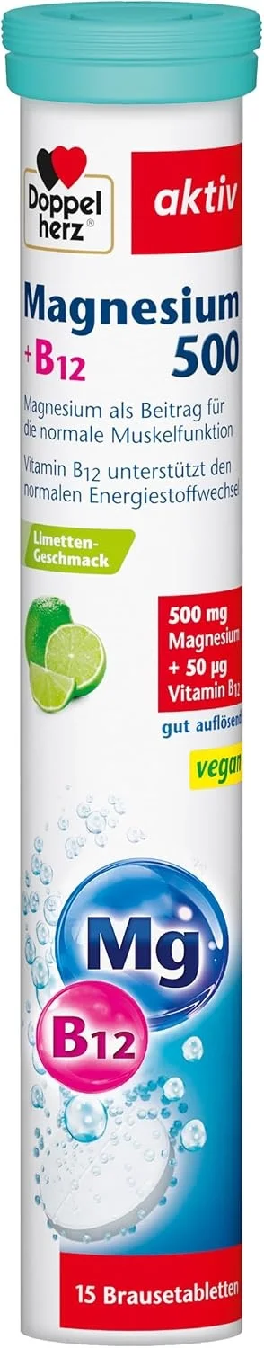 Doppelherz Magnesium 500 + B12 mit Limetten-Geschmack
