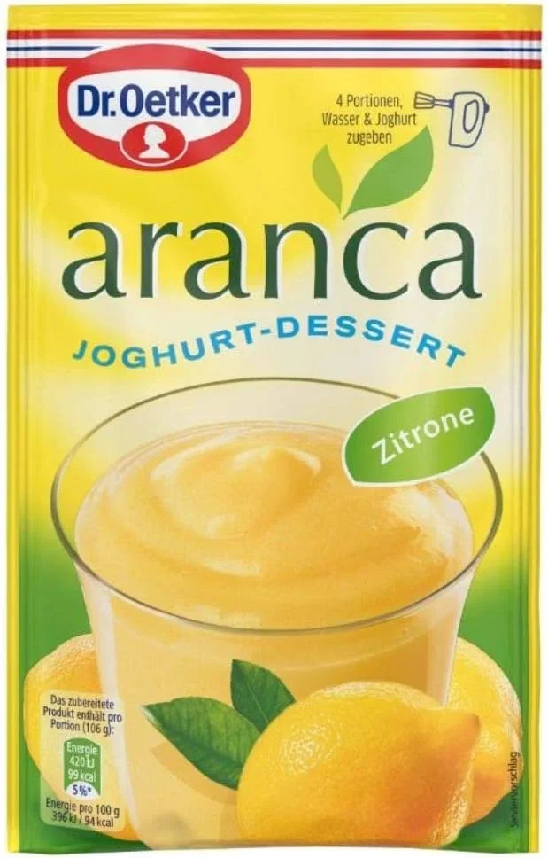 4x Dr. Oetker Aranca Zitrone Dessertpulver