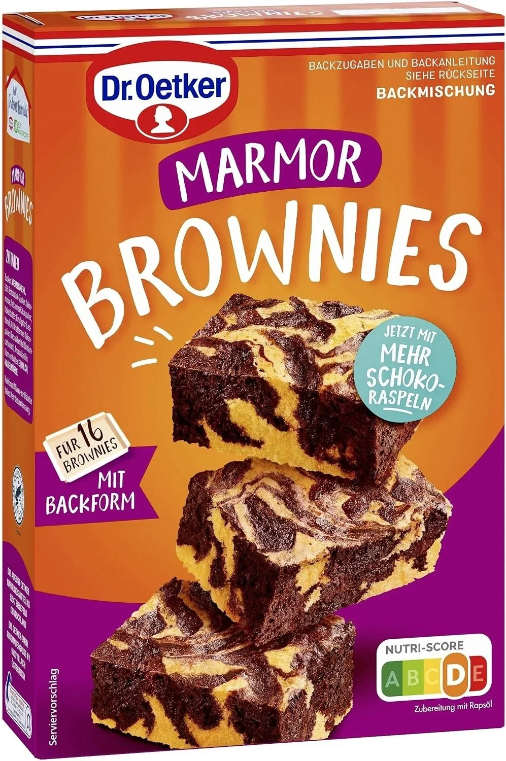 Dr. Oetker Brownies Marmor Backmischung (450g)