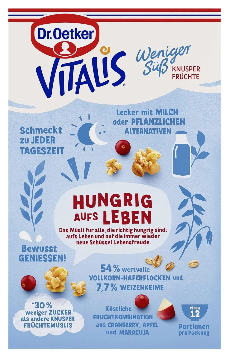 Dr. Oetker Vitalis Weniger Süß Knusper Frucht