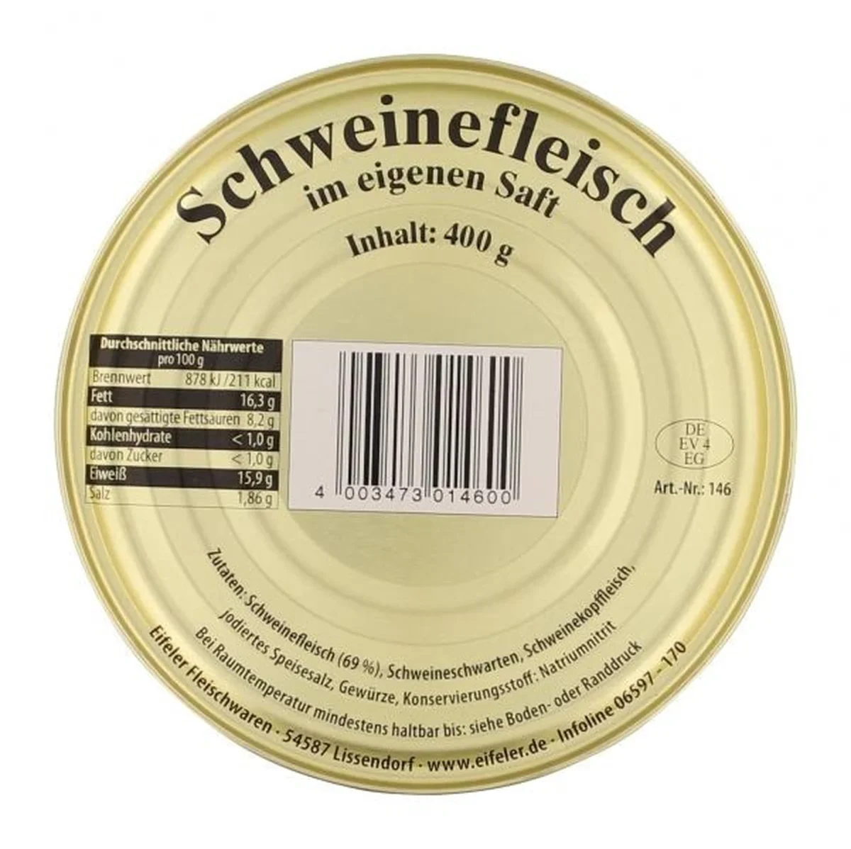 3x Eifeler Schweinefleisch im eigenen Saft