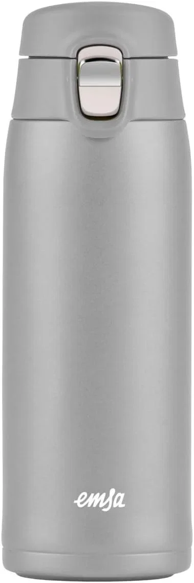 Emsa Travel Mug Light Isolierbecher mit auslaufsicherem Klappverschluss und Edelstahlgehäuse