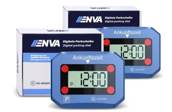 ENVA elektronische Parkscheiben im praktischen 2er-Set mit KBA-Zulassung