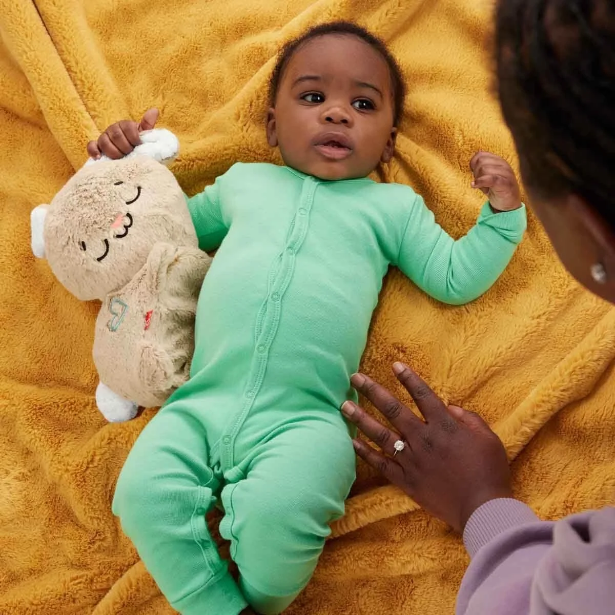 Fisher-Price Babyspieluhr Schlummer-Häschen mit fünf Soundoptionen und beruhigender Lichtfunktion