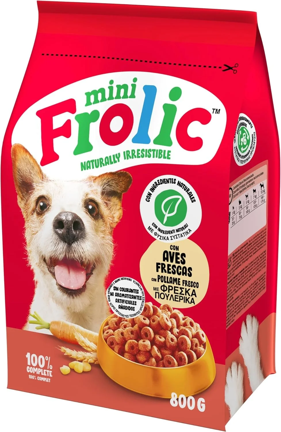 Frolic Mini-Trockenfutter für Hunde Geflügelgeschmack (5*800g)