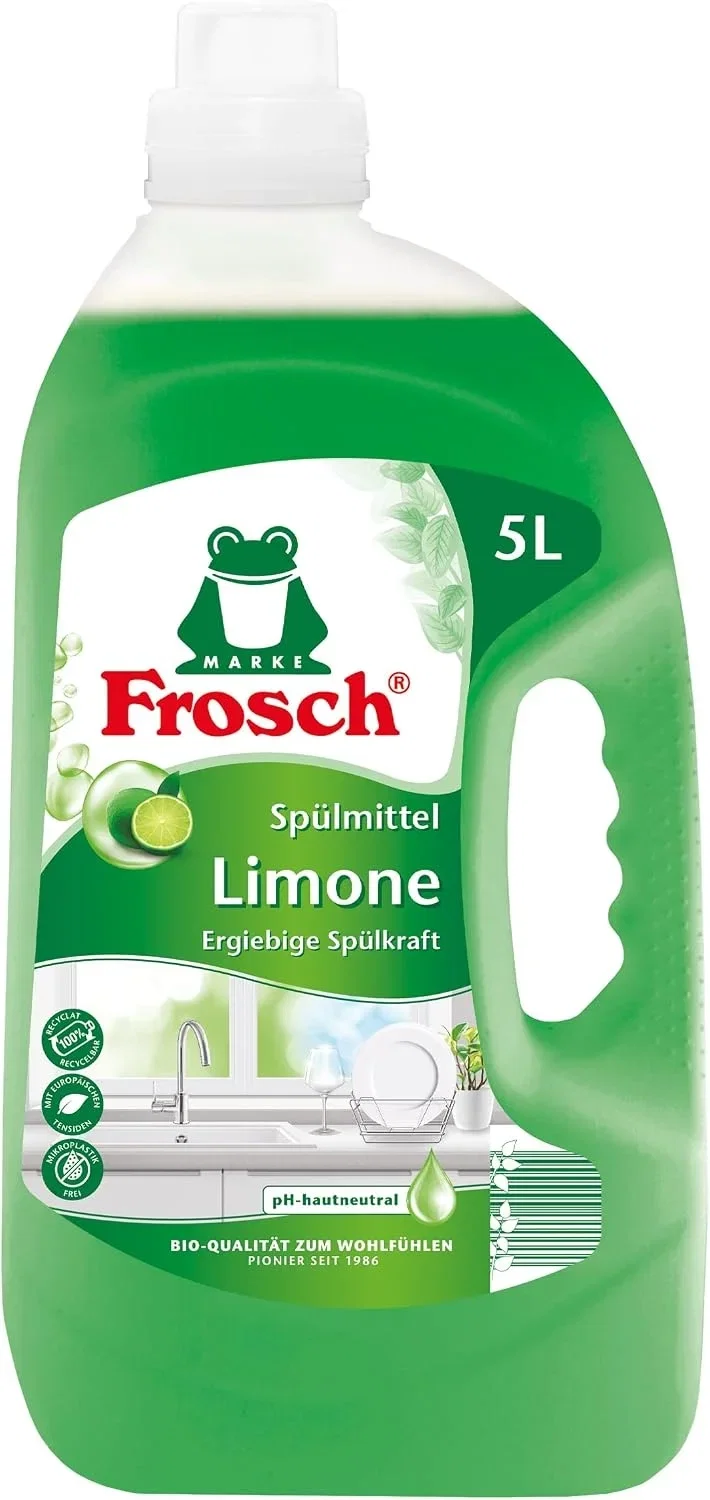 Frosch Limonen Spülmittel Handgeschirrspülmittel mit fettlösenden Limonen-Extrakten (5000ml)