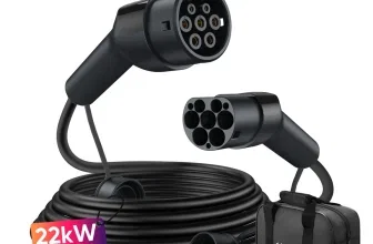 GONEO Typ 2 Ladekabel mit 22 kW Ladeleistung, 32 A und 5 Metern Kabellänge