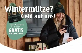Krombacher Wintermütze als Gratis-Prämie der Krombacher+ Aktion 2026