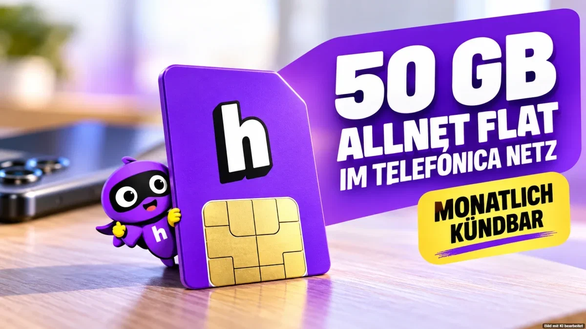 50 GB 5G für 7,99 €: Handyhelden Allnet Flat ohne Laufzeit und Anschlusspreis