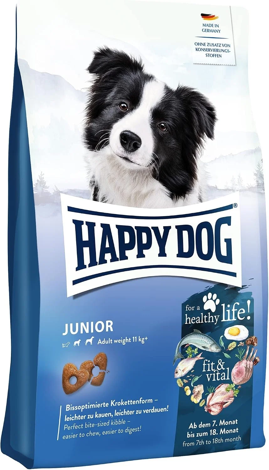 Happy Dog fit & vital Junior Junghundefutter Geflügel (1kg)