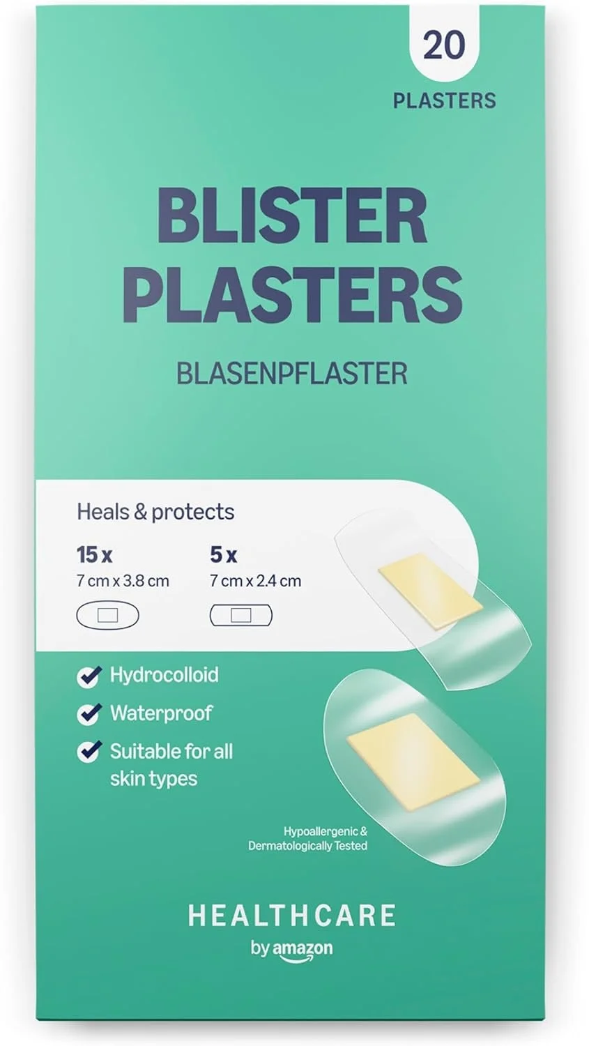 Hydrokolloid-Blasenpflaster von Healthcare by Amazon in sortierten Größen
