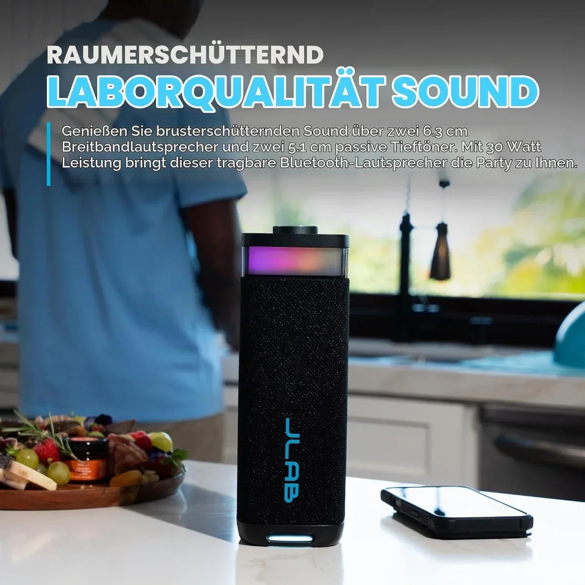 JLab JBuds Party Tragbarer Bluetooth Lautsprecher