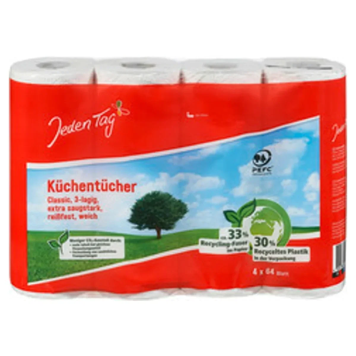 3x Jeden Tag Küchentücher 3-Lagig