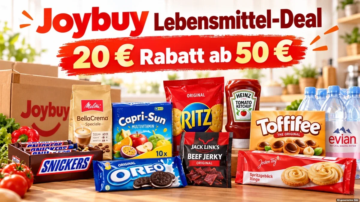 Joybuy Lebensmittel-Deal: Mit diesem Gutscheincode sind 20 € Rabatt ab 50 € möglich
