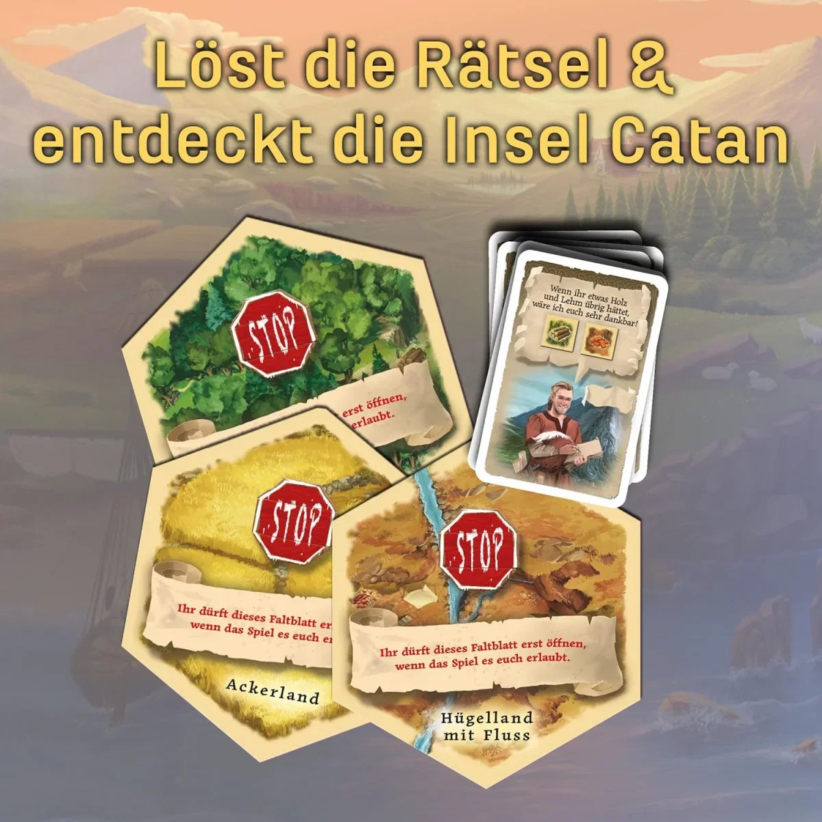 EXIT – Abenteuer auf Catan, kooperatives Rätselspiel für 1 bis 4 Personen