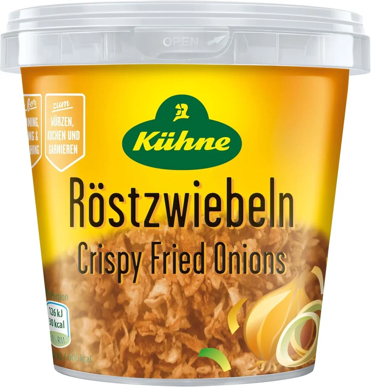 Knusprige Kühne Röstzwiebeln zum Verfeinern von Burgern, Hotdogs und Salaten