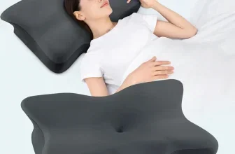 LOFTER Memory Foam Kissen in Dunkelgrau mit ergonomischer Nackenstütze