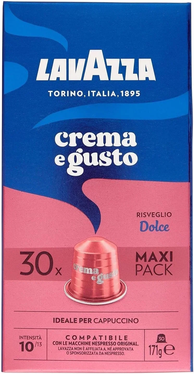 Lavazza Crema e Gusto Dolce 30 Kaffeekapseln (Nespresso Kompatibel)