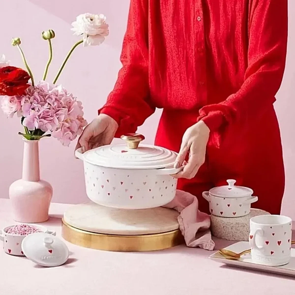 Le Creuset Signature Runder Bräter 22 cm Herz