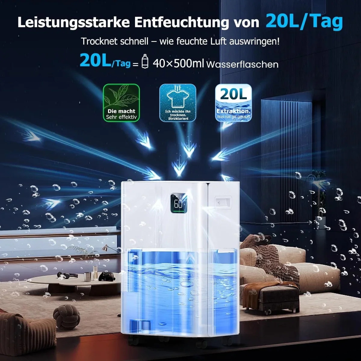 Aridite Luftentfeuchter mit 24H Timer