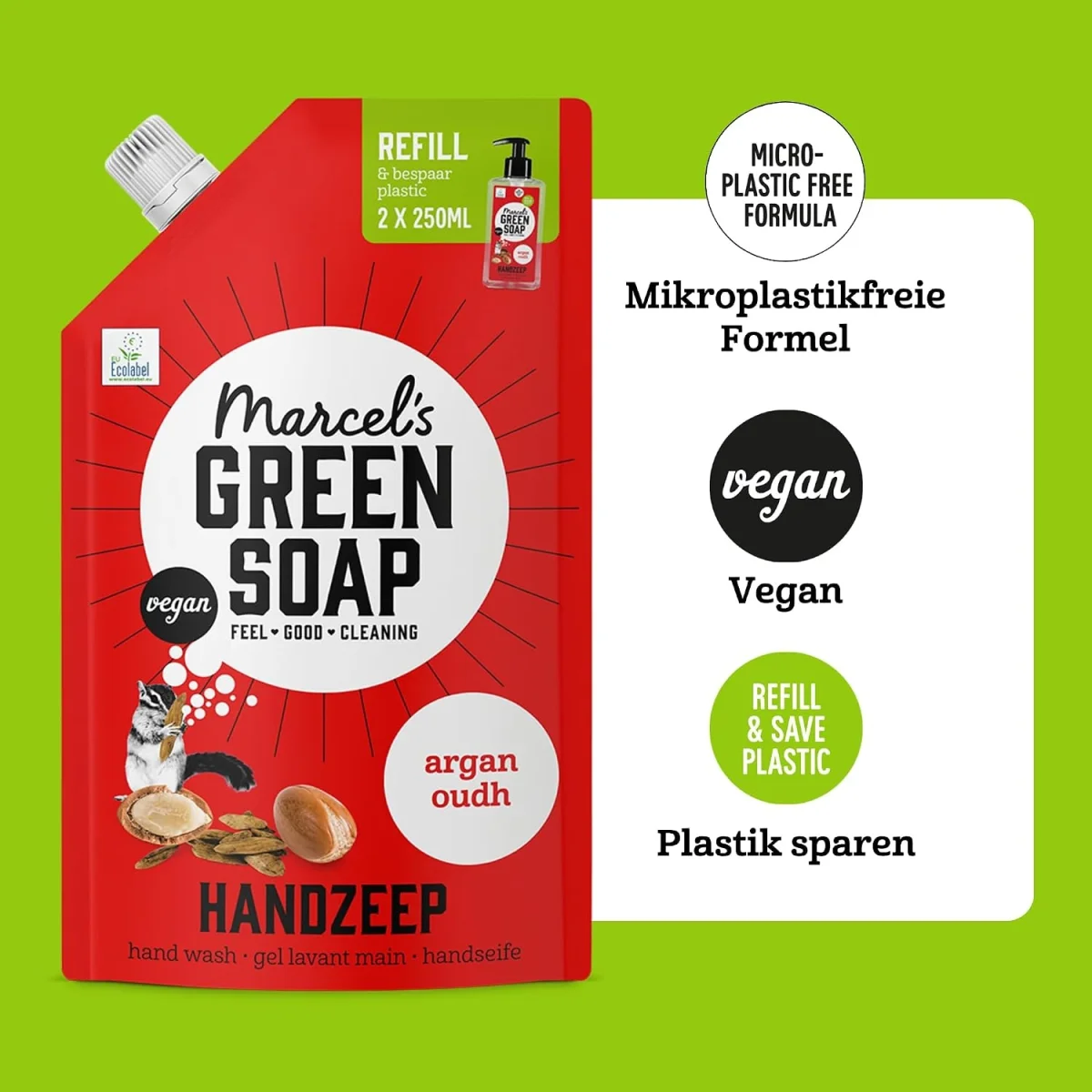Marcel's Green Soap Handseife Nachfüllpack Argan & Oudh