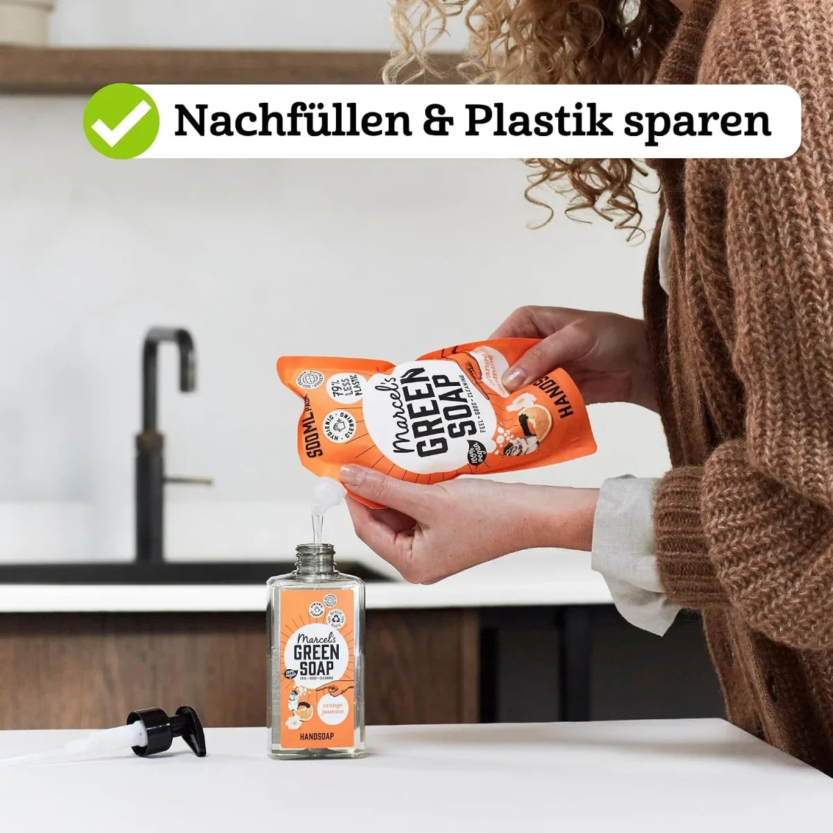 Marcel's Green Soap Handseife Nachfüllpack Orange & Jasmin