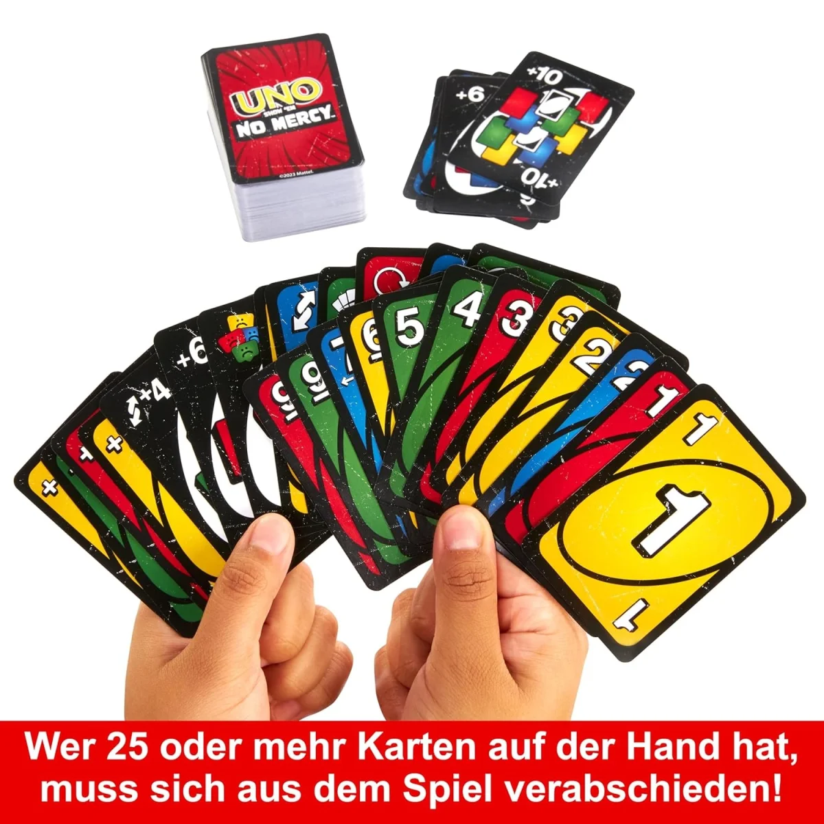 Mattel Games UNO Show ‘Em No Mercy Kartenspiel (7+ 2-6 Spieler)