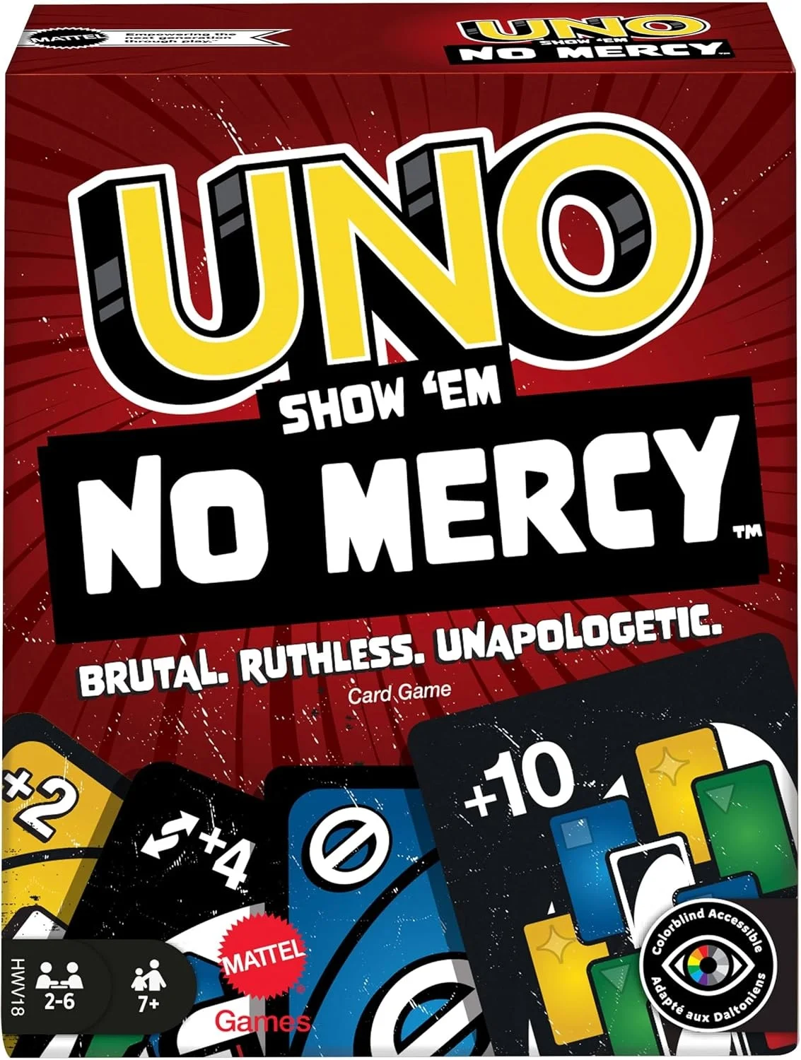 UNO Show ’Em No Mercy mit zusätzlichen Aktionskarten und Sonderregeln