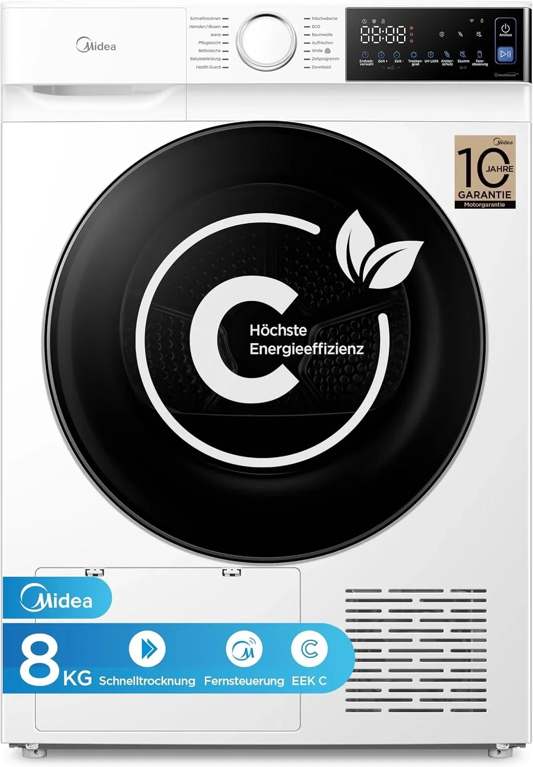 Midea Serie V5 Wärmepumpentrockner MDV5EH80WBC (8kg, EEK C)