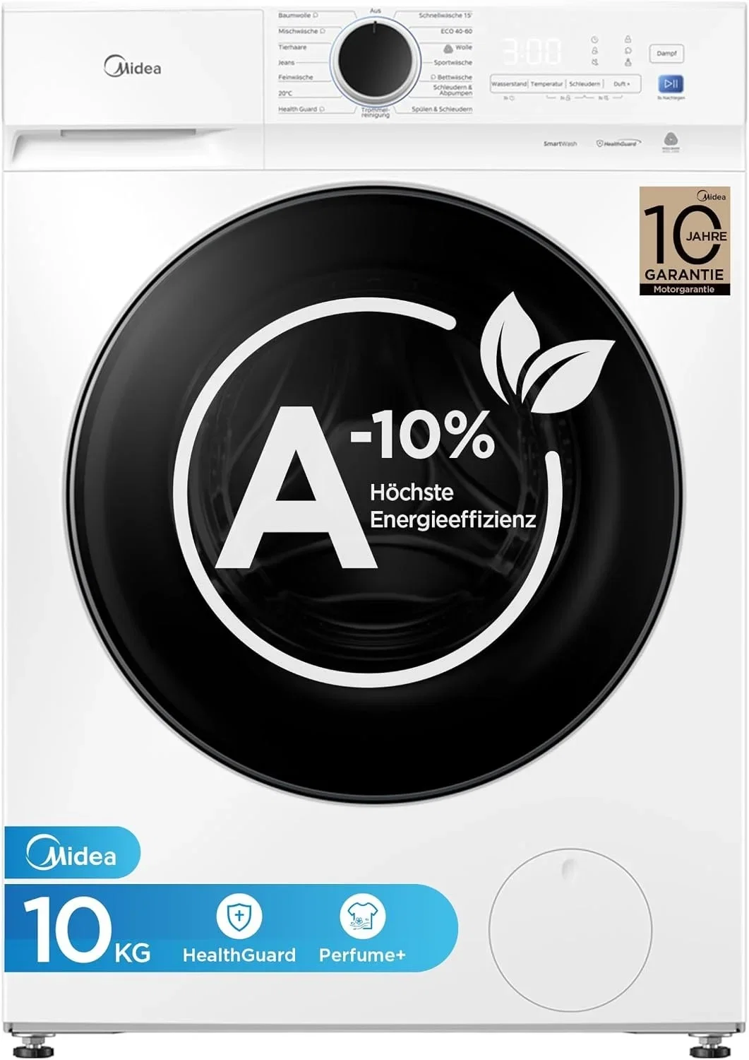 Midea MFV3EW100BA10 Waschmaschine (10kg, 1.400 U/Min, EEK A)