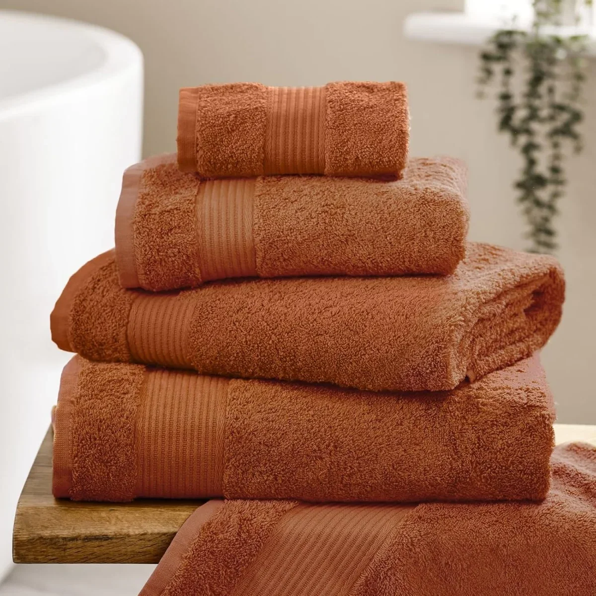 NEXT Homeware Gästehandtuch aus ägyptischer Baumwolle Orange (4 Pack)