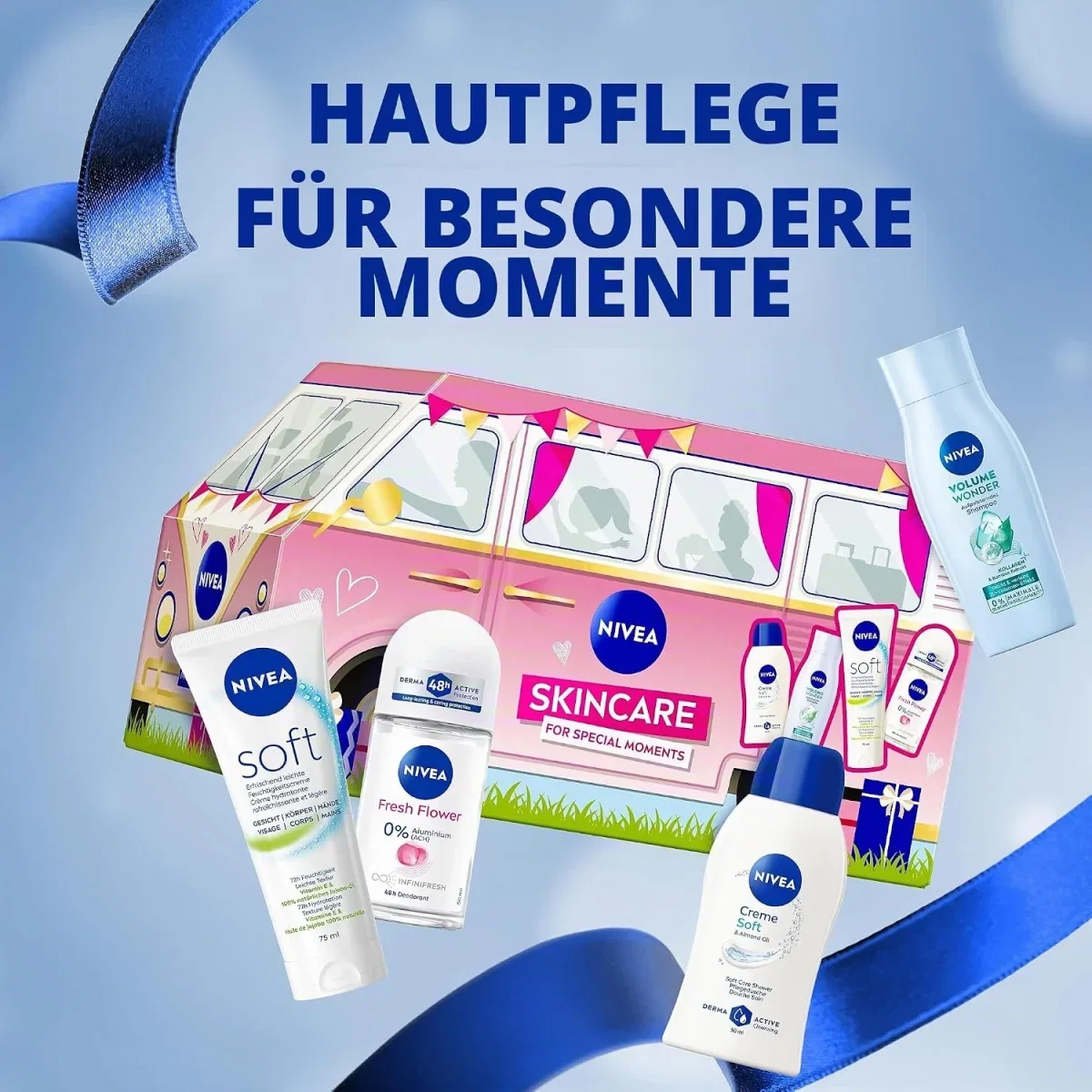NIVEA Hautpflege für besondere Momente Bus Geschenkset (4 Produkte)