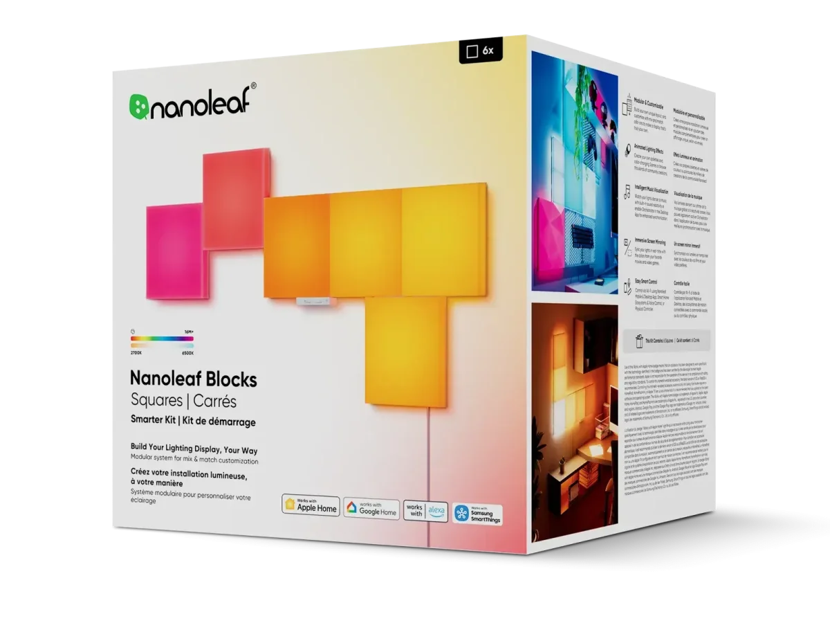 Nanoleaf Blocks Large Squares Starter-Set 6 Stück