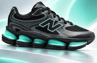 New Balance ABZORB 2000 Sneaker in Black-Bright Mint mit markanter ABZORB-Sohle