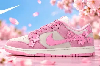Nike Dunk Low SE Pink Flowers Damen-Sneaker in Pink Rise und Sail